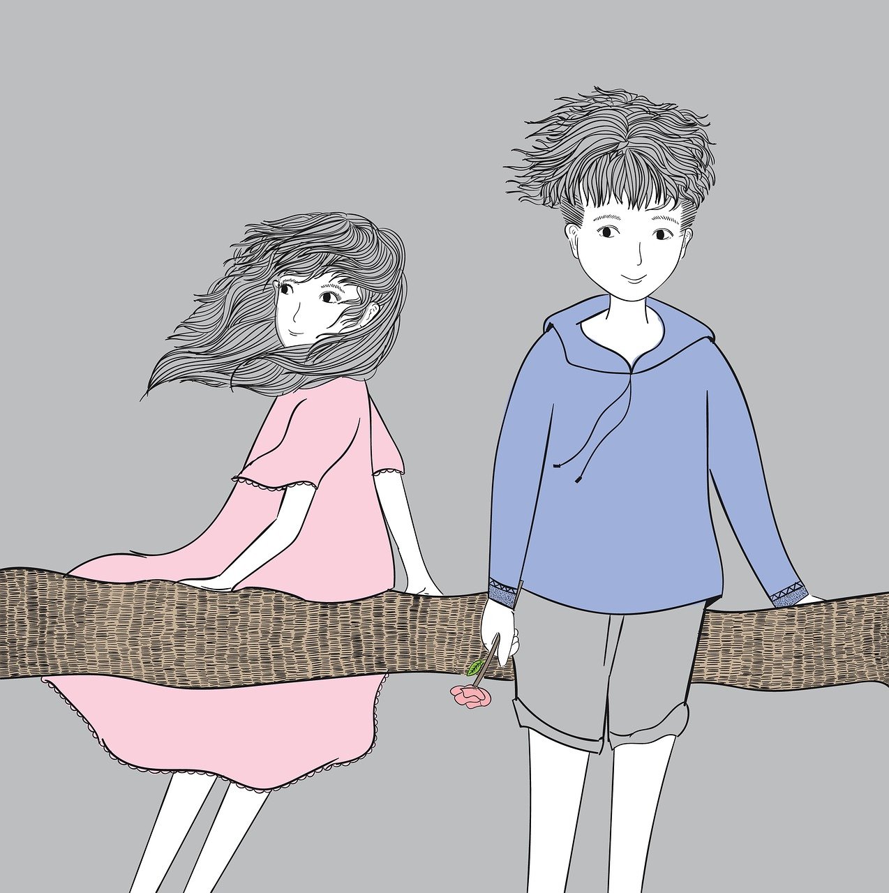 couple, boy, girl, together, relationship, boyfriend girlfriend, man, woman, windy, line art, line drawing, valentine, romantic, couple, couple, couple, couple, couple, boy, boy, windy, windy, windy