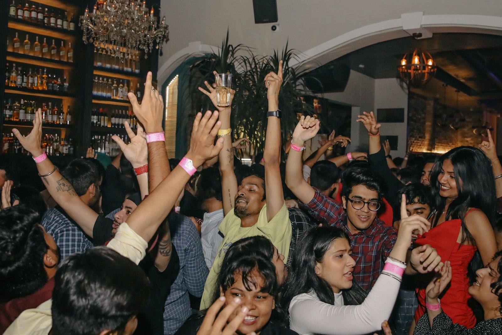 a group of people dancing