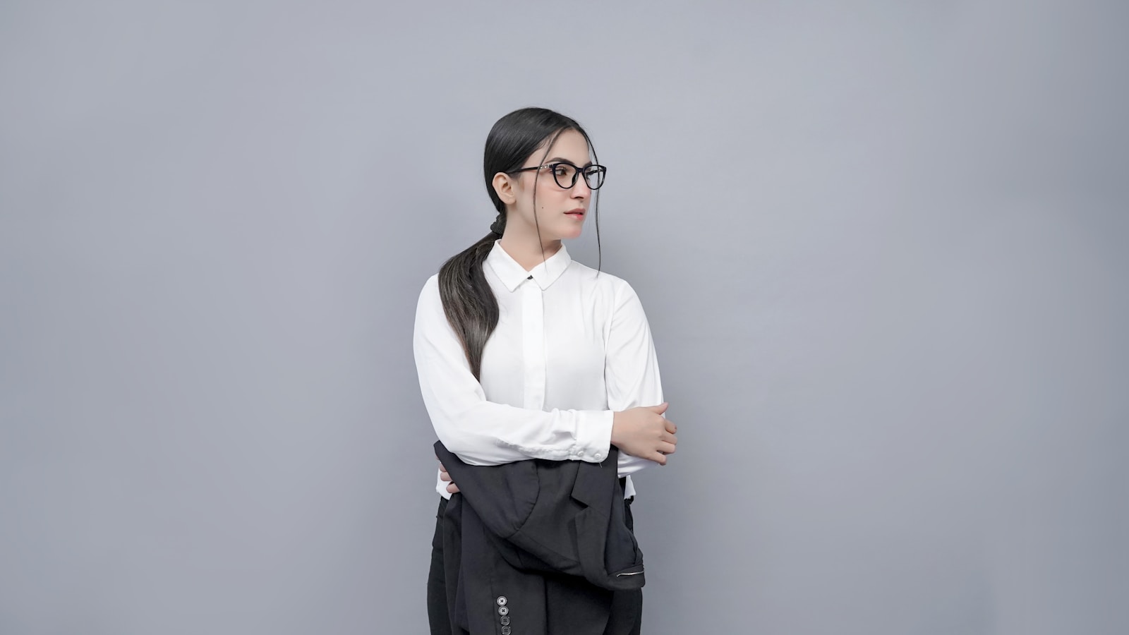 a person wearing glasses
