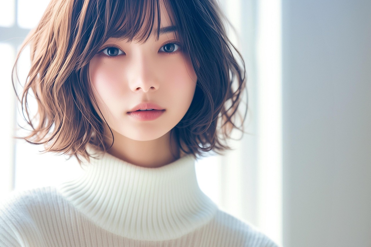 ai generated, woman, young, short hair, hairstyle, japanese, person, cute, beautiful woman, beauty